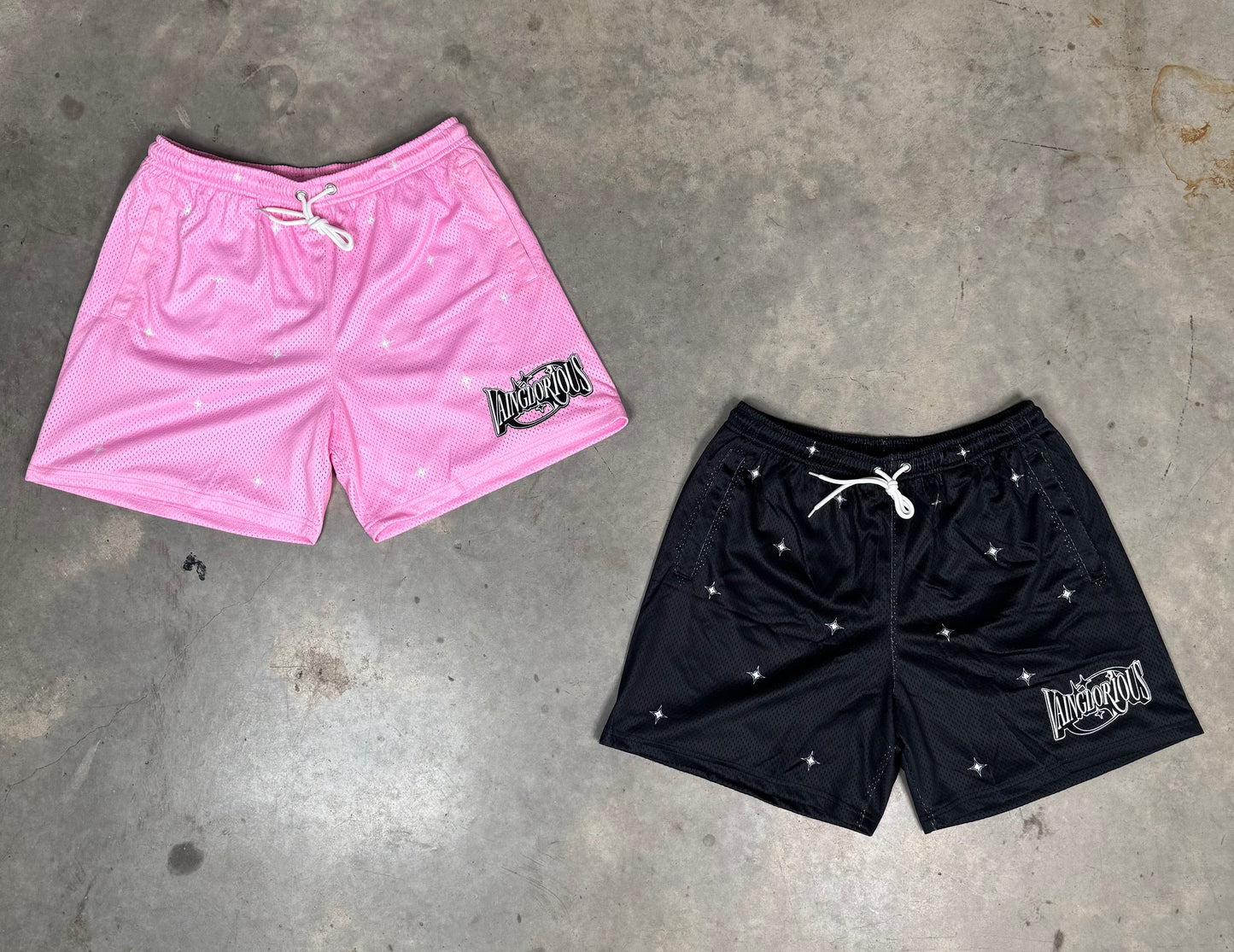 “Vainglorious” Heavyweight Mesh Shorts