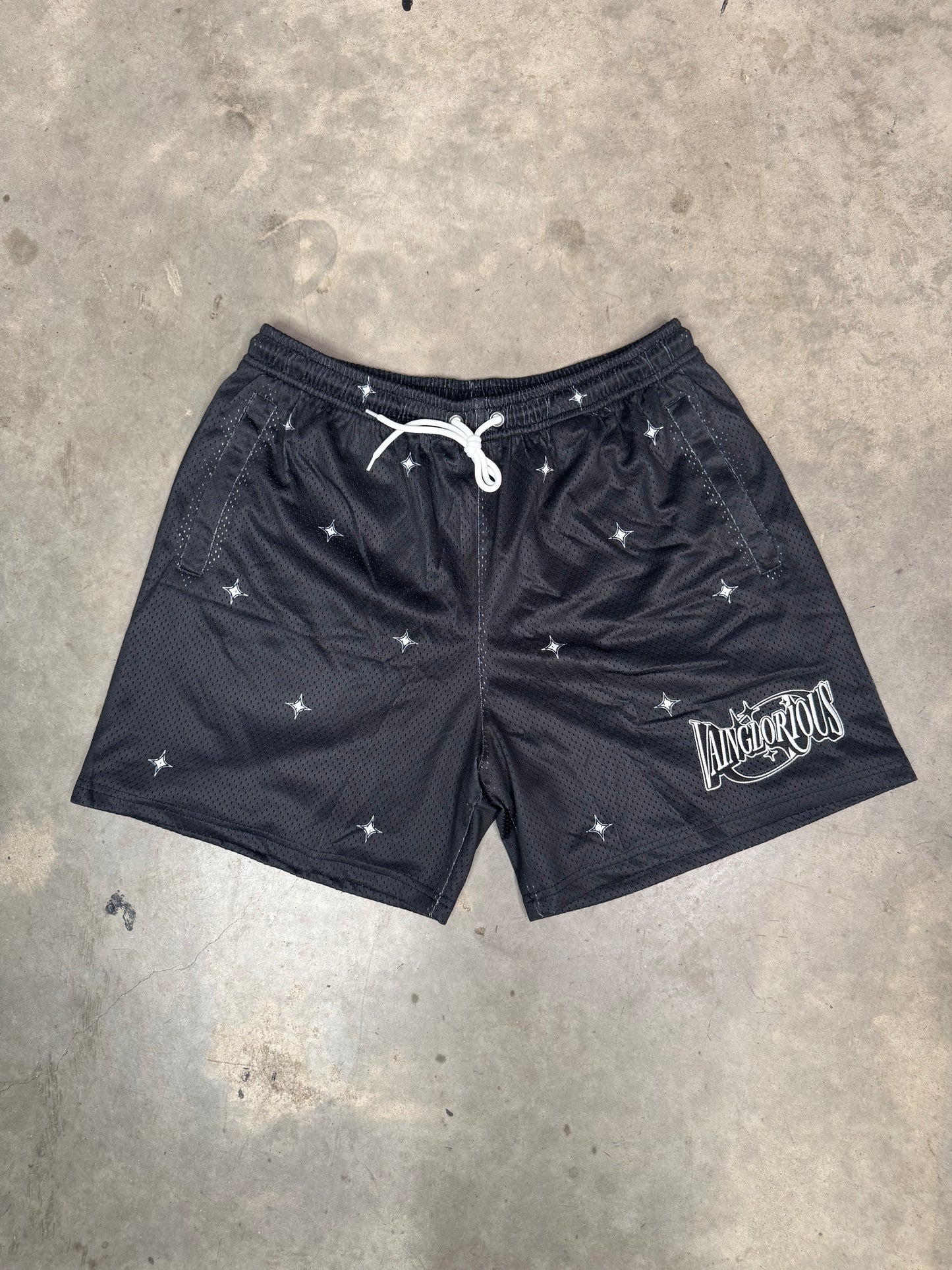 “Vainglorious” Heavyweight Mesh Shorts