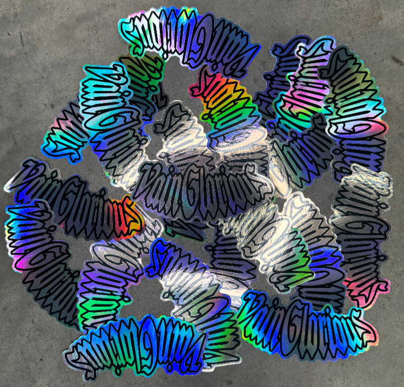 'VAINGLORIOUS' Rainbow Hologram Stickers